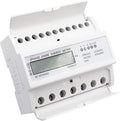 Wisecoco Energy Meter, Digital 3 Phase Energy Meter, LCD Display White ABS Housing 50Hz Electricity Usage Monitor 230 400V