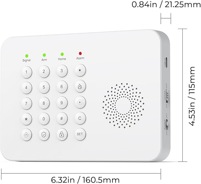 Hapippofa Wireless Home Security System WiFi/4G Home Alarm System with Phone APP Alert | Voice Control | No Subscription Fees | 24/7 Monitoring | Alexa Compatible