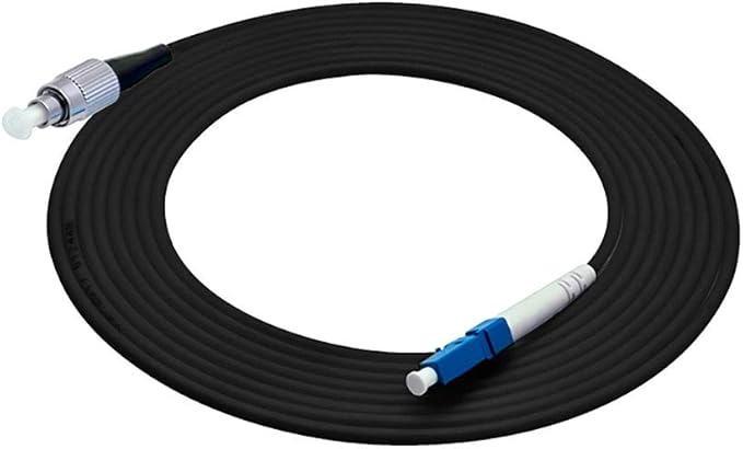 Jeirdus 50M LC to FC Outdoor Armored Simplex 9/125 SM Fiber Optic Cable Jumper Optical Patch Cord Singlemode 50Meters 160ft LC-FC