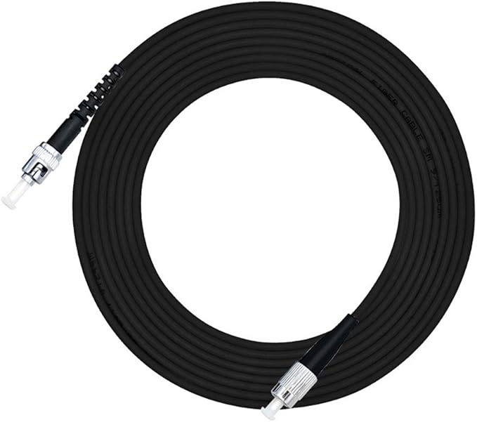 Jeirdus 200M FC to ST Outdoor Armored Simplex 9/125 SM Fiber Optic Cable Jumper Optical Patch Cord Singlemode 200Meters 656ft FC-ST