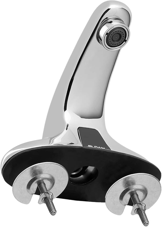 Sloan Optima ETF-600 Sensor Activated Touch-Free Faucet, Commercial Grade w/Quick Connect Fittings - 0.5 GPM Plug-in Adapter & Bluetooth Deck-Mounted Low Integrated Base Body, 3365330BT