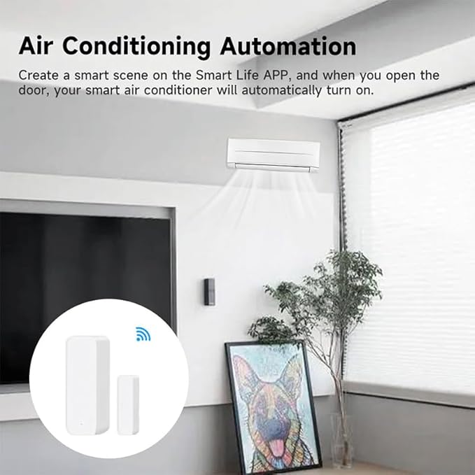 IHSENO WiFi Door Window Sensor,Smart Door Open/Closed Detector with App Alert,Wireless Entry Detector Sensor Alarm for Home Security&Automation (4Pack)