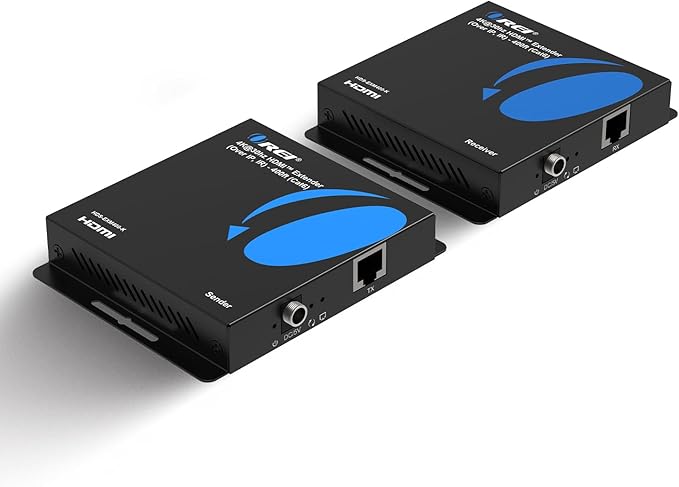 OREI 4K HDMI Extender Over IP CAT6-4K@30Hz One to Many Upto 400 Feet, Loop Out - Send to Multiple Location Over 1G Switch (HDS-EXM400-K)