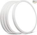 SunRider 4-Pack LED Flush Mount Ceiling Light Fixture, 6000K Cool White, 2400LM, 12 Inch 24W Modern White Round Flat Lamp, 240W Equiv. Non-Dimmable