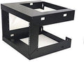 Raising Electronics 6U Wall Mount Open Frame 19 Inch Server Equipment Rack Threaded 18 Inch Depth Black (6U)