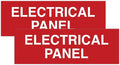 All Quality Basic Electrical Panel Sign - Fire Regulation Safety Compliance Sign Red - Medium (2 Pack)