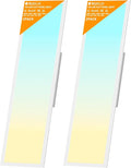 2 Pack 1x4 LED Flat Panel Light Drop Ceiling Office Fixture,Surface Mount Drop Ceiling Fixture,5040LM, 20W/25W/30W/35W/40W Selectable,3000K/3500K/4000K/5000K/6500K 5CCT,Dimmable (0-10V),ETL Listed