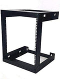 Raising electronics 12U Wall Mount Open Frame 19 Inch Server Equipment Rack Threaded 15 Inch Depth Black (12U)