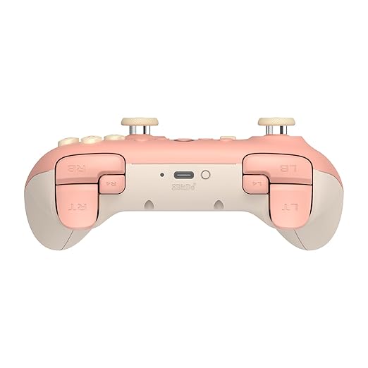 8Bitdo Ultimate 2C Hall Effect Joysticks and Hall Triggers Wireless Controller for Windows PC and Android, with Remappable L4/R4 Bumpers, Turbo function & Rumble vibration (Peach)