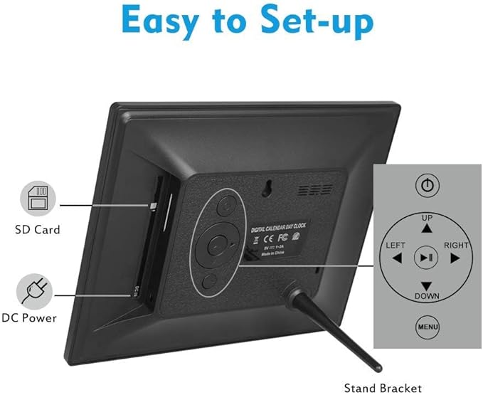 ybest Extra Large Day Date Time Digital Day of Week Clock 8 Alarm Option for Seniors Elderly with Impaired Vision Memory Loss Demenita Clocks