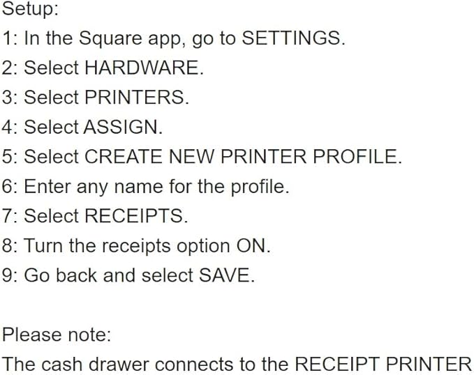 EOM-POS Hardware Bundle for Square - Cash Drawer, Mounting Brackets, Thermal Receipt Printer, Barcode Scanner [Compatible with Square Stand and Square Register]