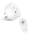 Remote Control Outlet,Greencycle Remote Light Switch and Plug,Wireless Light Switch,500ft Range,No Wiring Needed,15A/1500W for Household Appliances,FCC Certified,White