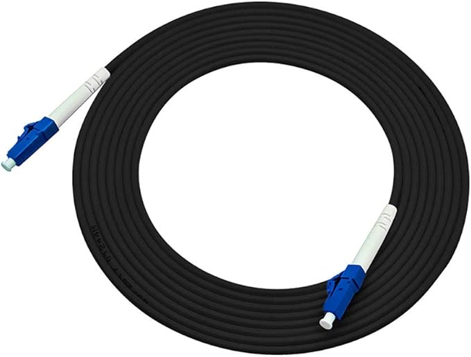 Jeirdus 10M LC to LC Outdoor Armored Simplex 9/125 SMFFiber Optic Cable Jumper Optical Patch Cord Singlemode 10Meters 33ft LC-LC