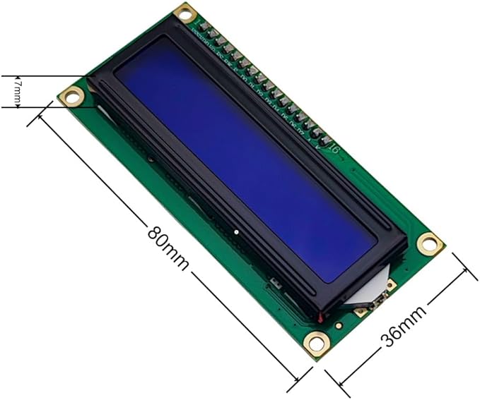 Haldzemo 1602 LCD Screen Display Module 1602A 16x2 Character Serial Blue Backlight DC 5V with IIC/I2C Interface Adapter Board (2 Pack)