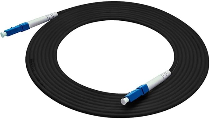 Jeirdus 450M LC to LC Outdoor Armored Simplex SM Fiber Optic Cable Jumper Optical Patch Cord Singlemode 9/125 450Meters LC-LC