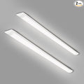 colmeguna 2 Packs 4FT LED Batten Light, Ultra-Thin Ceiling Surface Mounted Light, 40W, 4000K, IP20, LED Ceiling Lamp for Garage, Shop, Hallway, Office, Market, ver.2