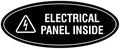 Signs ByLITA Oval Electrical Panel Inside Sign (Black) - Small 2 Pack