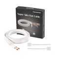 FRANKEVER 23Gauge Hidden Super Flat Audio Cable Suitable for Audio Wire LED Lighting Connection and Other Low Voltage Appliance Connection (Wire(50 ft)+2 ConnectorsD)