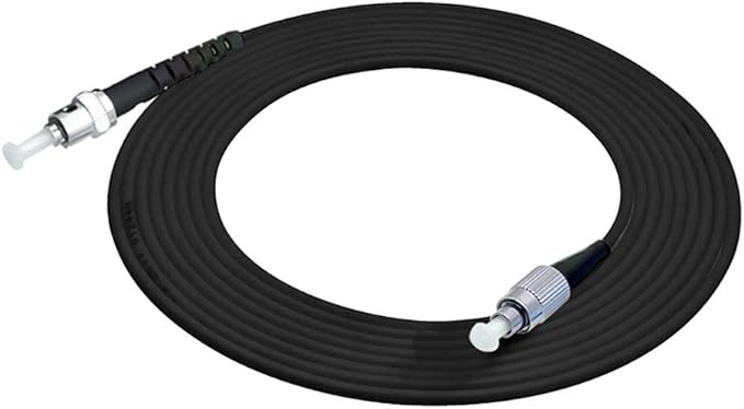 Jeirdus 15M FC to ST Outdoor Armored Simplex 9/125 SM Fiber Optic Cable Jumper Optical Patch Cord Singlemode 15Meters 49ft FC-ST