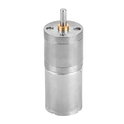 25mm DC 12V 25GA 370 Low Speed Metal Gear Motor for Electronic Locks Robots Electric Curtains Doors Mixers Monitoring Equipment Pet Feeders High
