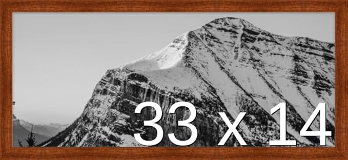 Frame It Easy 33 x 14 Russet Wood Frame (Derby)