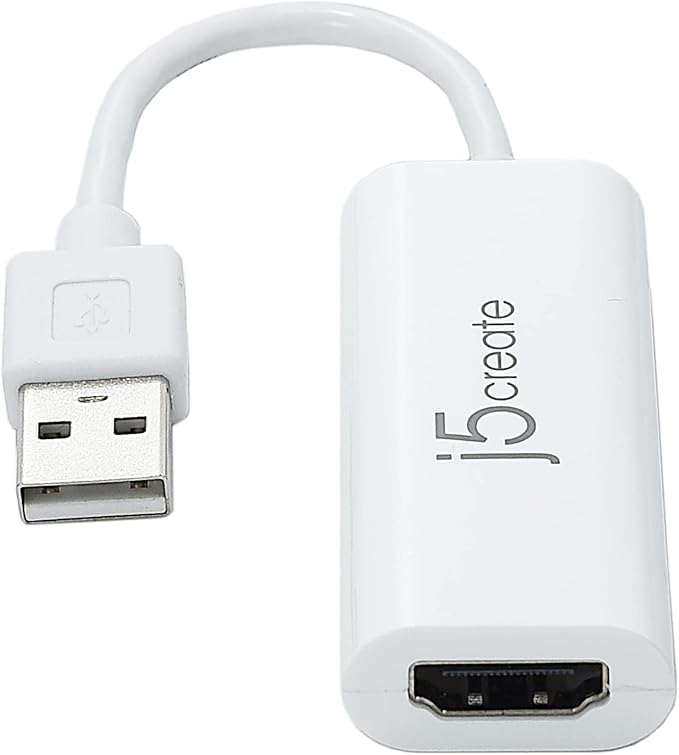 j5create USB to HDMI Display Adapter- USB to HDMI 1080P Cable Converter Adapter for Windows (JUA195)