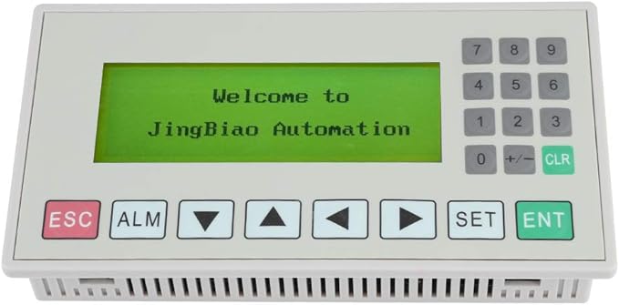 Jectse OP320-A Text Display,Small Man-Machine Interface 3.7 inches LCD Screen HMI Support S485/RS232 Intelligent Controller with Communication Port