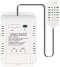 MHCOZY WiFi Wireless Temperature Controller,Include Temperature Probe Sensor ,Tuya app Remote 16A Smart Switch with Energy Consumption Monitoring,Work with Alexa Google (Temperature and Humidity)