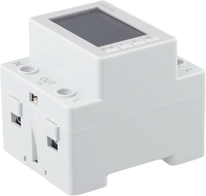 Noteflora LCD Digital Energy Meter With Voltage And Current Monitor, AC170-300V Power Voltmeter For Rail Mount, Compatible With KWS-302WF White(KWS-302L)