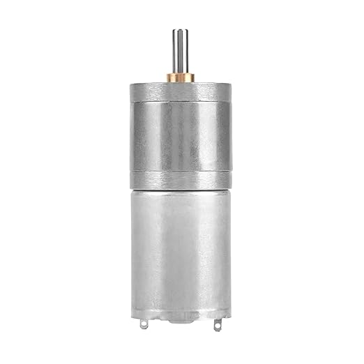 25mm DC 12V 25GA 370 Low Speed Metal Gear Motor for Electronic Locks Robots Electric Curtains Doors Mixers Monitoring Equipment Pet Feeders High