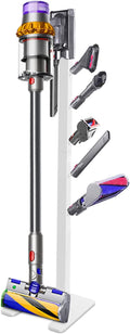 XIGOO Storage-Stand-Docking-Station-Holder Compatible with V15 Detect V11 V10 V8 V7 V6 Cordless Vacuum Cleaners, Stable Metal Organizer Rack(White, 5 Hooks)