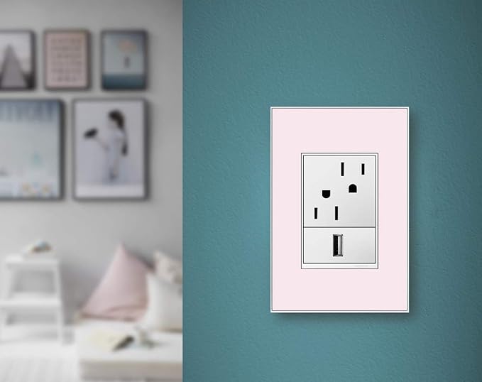 Legrand adorne 1-Gang + Wall Plate (1, Mirror White on White)
