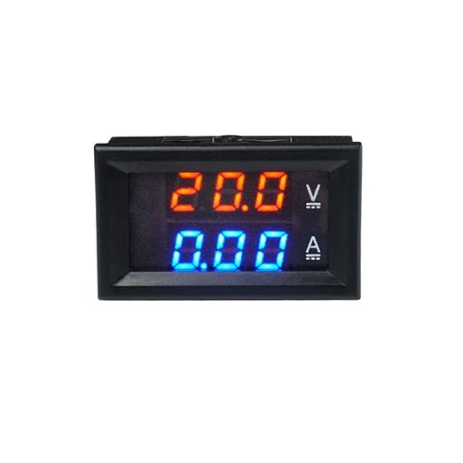 Taidacent Modbus RTU Power Monitor Energy Meter DC Voltage Current Meter Ammeter RS485 TTL Isolated 100V 5A 10A 50A 100A Dual LCD Display (100V5A_Modbus Protocol_485 Isolation)