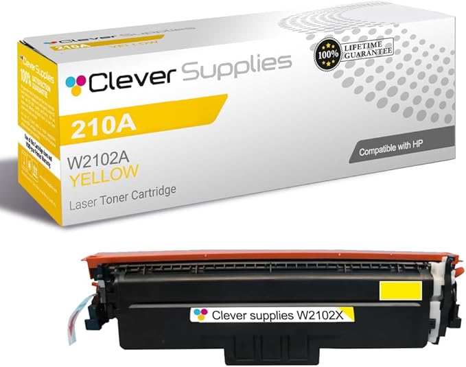 CS Replacement Compatible with HP 4301fdwe Toner Cartridge W2102X to use with Color Pro 4201dn 4201dne 4201dw 4201dwe MFP 4301dw MFP 4301fdwe (Yellow, 1-Pack)