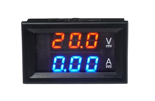 Taidacent Modbus RTU Power Monitor Energy Meter with RS485 TTL Isolated 100V 5A 10A 50A 100A DC Voltage Current Meter with Dual LCD Display (100V5A_Modbus Protocol_TTL Interface)