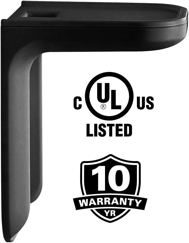 Sanus Outlet Shelf - Holds Any Device Up to 10lbs & Installs in Seconds - Includes Standard & Decora Style Outlet Covers & Integrated Cable Management Channel - Works for Sonos & Smart Home Speakers