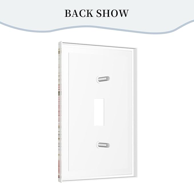 Bvtewkhz Floral Plant Watercolor Flowers 1 Gang Single Toggle Decorative Outlet Covers Light Switch Plate Electrical Receptacle Switchplate For Bathroom Kitchen Bedroom