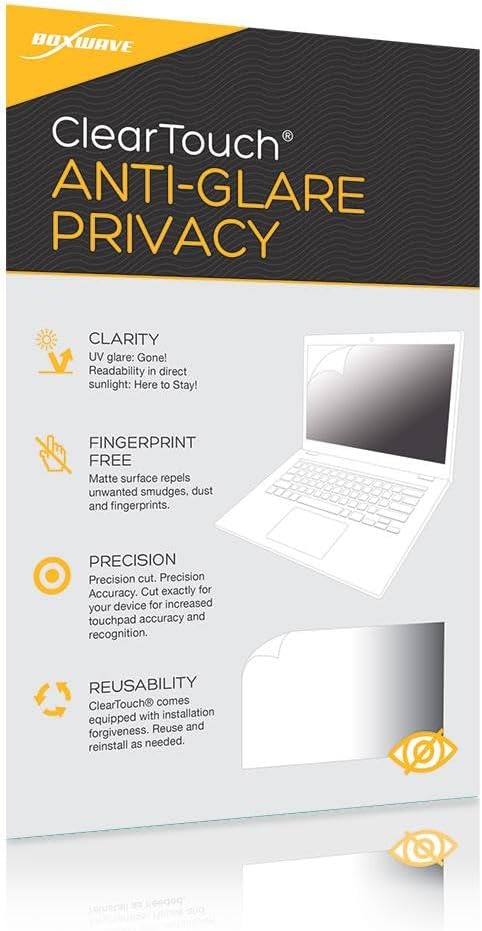 BoxWave Screen Protector Compatible With ButterflyMX Video Intercom Recessed (7 in) - ClearTouch Anti-Glare Privacy (2-Pack), Privacy Screen Protector Flexible Film Anti-Glare