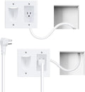 HAPYTHDA in Wall Cable Management Kit,TV Cord Hider for Wall Mounted TV with Triple Outlet,6.5FT Power Cable and 6.2FT Extension Cable,20A TV Wire Hider for Wall