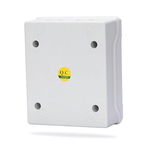 Mollom 6 Way Power Distribution Box with Bus Bars and Din Rail for Miniature Circuit Breaker MCB, Waterproof IP66.Padlock Available for Indoor and Outdoor Use