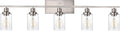 WINSHEN 40-Inches Length Bathroom Vanity Lighting Fixtures Over Mirror in Brushed Nickel, 5-Lights Industrial Sconce Wall Lamp with Seeded Glass Shades