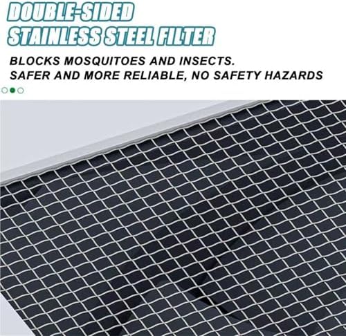 Adjustable Door & Window Exhaust Fan with Filter, 52-140cm, 85m³/h Airflow, 2800 RPM Speed, Ideal for Home, Kitchen, Bedroom & Office Use, Punch-Free Installation.