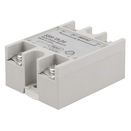 XINGYHENG 2Pcs SSR-25DA Single-Phase DC Solid State Relay Module Load 24-380VAC Controlled Module Input 3-32V DC for Industrial Automation Process