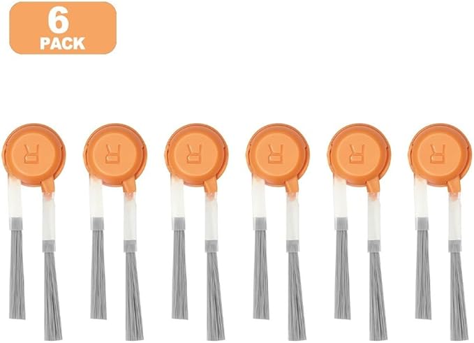 Replacement Side Brush Set for Narwal for Freo X10 Pro/YJCC027 Robot Vacuum 6-Pack Nylon Plastic Accessories for Corner and Edge Cleaning
