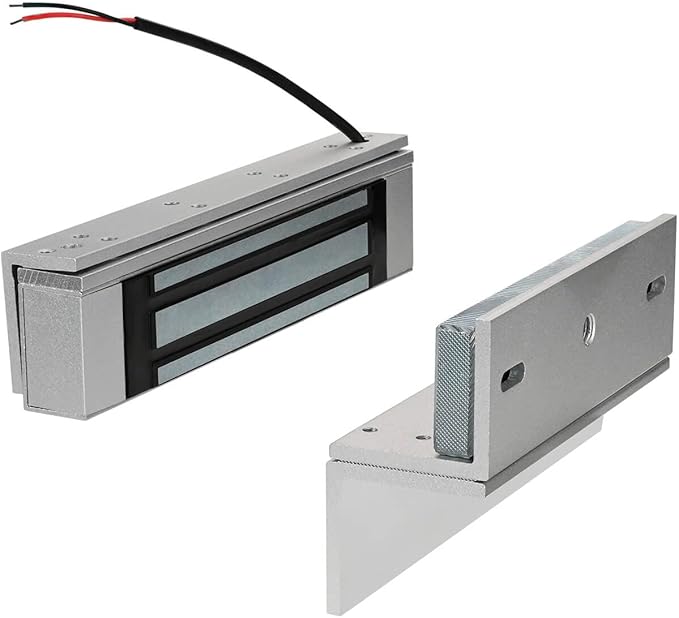 Electric Magnetic Lock with Z and L Bracket 180KG 350LBS Holding Force Electromagnet Lock 12V Fail Safe Single Door for Access Control System