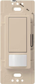 Lutron Maestro Motion Sensor Light Switch Indoor for Bathroom, Garage, Laundry Room, Any Bulbs, Occupancy Vacancy Sensor, Single-Pole, MS-OPS2-TP, Taupe