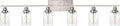 WINSHEN 6-Lights Bathroom Vanity Light Fixtures with Seeded Glass Lampshades, 45.3-Inches Length Modern Brushed Nickel Wall Light Fixture for Kitchen Bathroom Lighting