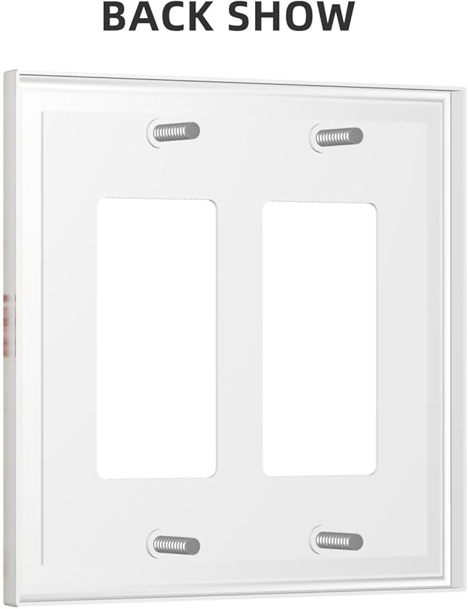 Bvtewkhz Floral Plant Watercolor Flowers 2 Gang Double Rocker Decorative Outlet Covers Light Switch Plate Electrical Receptacle Switchplate For Bathroom Kitchen Bedroom
