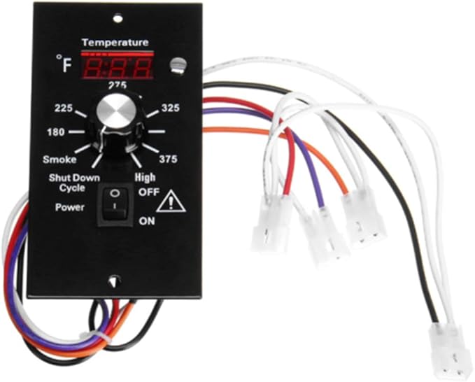 Digital Thermostat Controller, LED Display Temperature Control Panel Barbecue Grill Replacement Part, Replacement Thermostat Kit Parts Digital Pro Controller for All Traeger