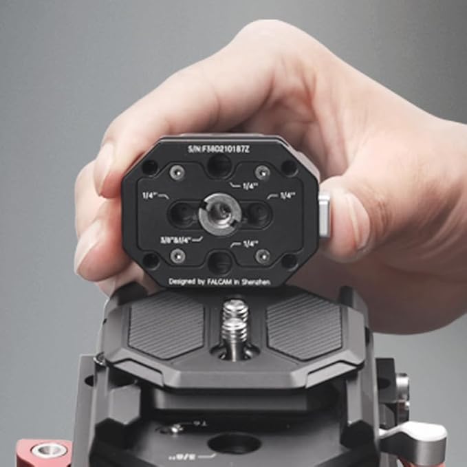 FALCAM F38 Quick Release Base V2, Quick Release System, Base with 1/4" and 3/8" Screw Thread for Tripod, Monopod, Stabilizer, Slider - 3364